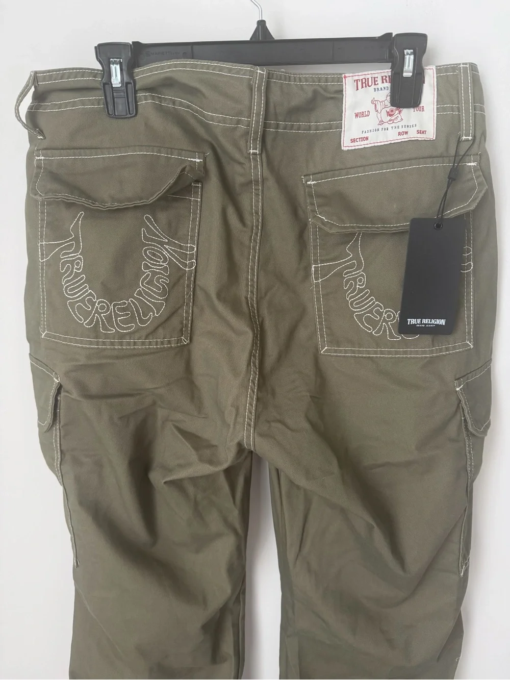 True Religion Olive Green Cargo Pants